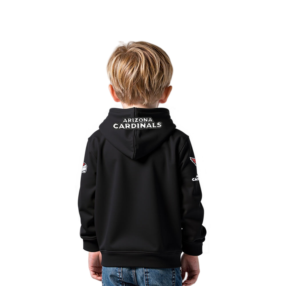 NFL ARIZONA CARDINALS CLASSIC TODDLER BOYS FLEECE PULLOVER HOODIE (BLACK)
