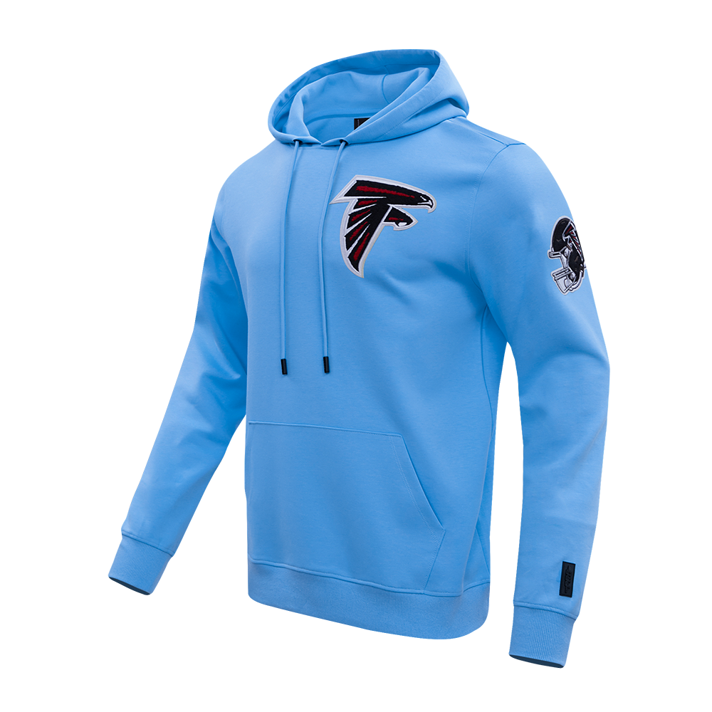 NFL ATLANTA  FALCONS CLASSIC CHENILLE DOUBLE KNIT PULLOVER HOODIE (UNIVERSITY BLUE)