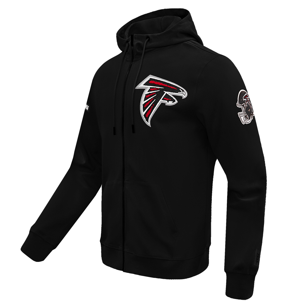 NFL ATLANTA  FALCONS CLASSIC CHENILLE MEN'S DK FZ HOODIE (BLACK)