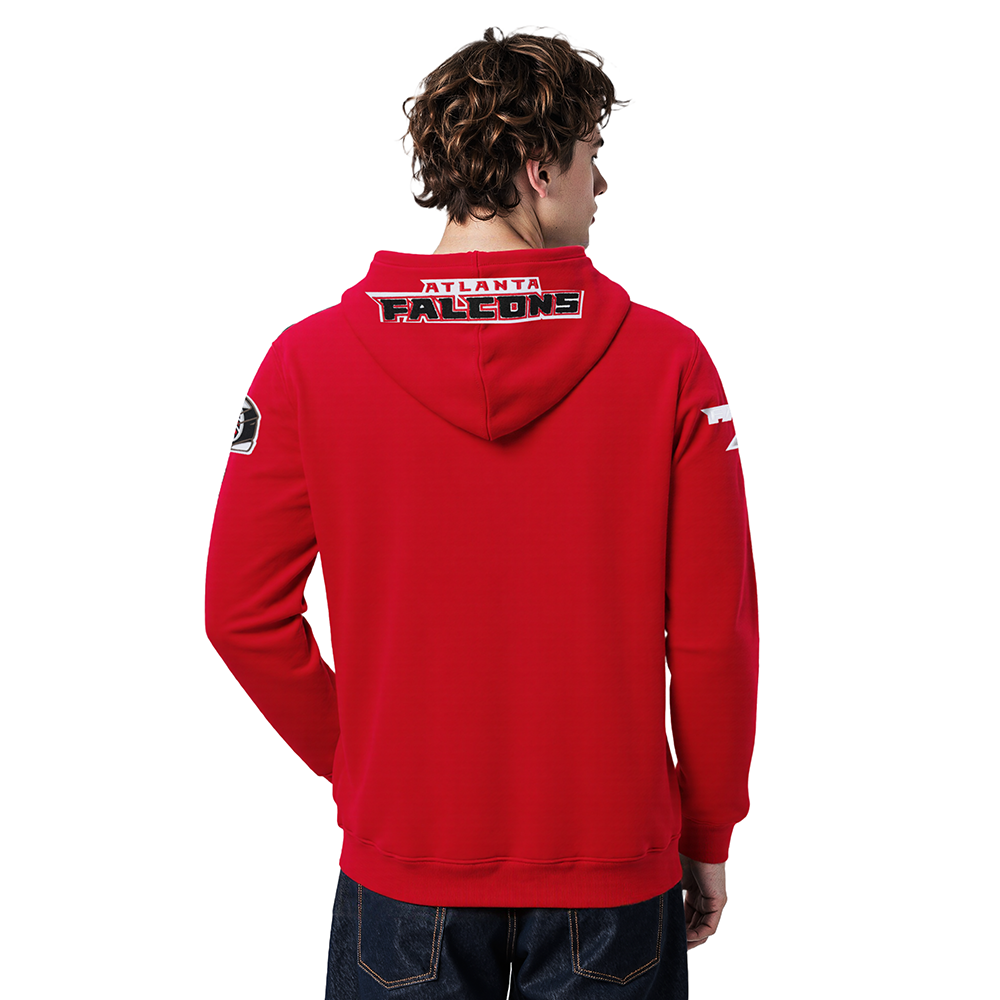NFL ATLANTA FALCONS CLASSIC CHENILLE ZIP HOODIE (RED)