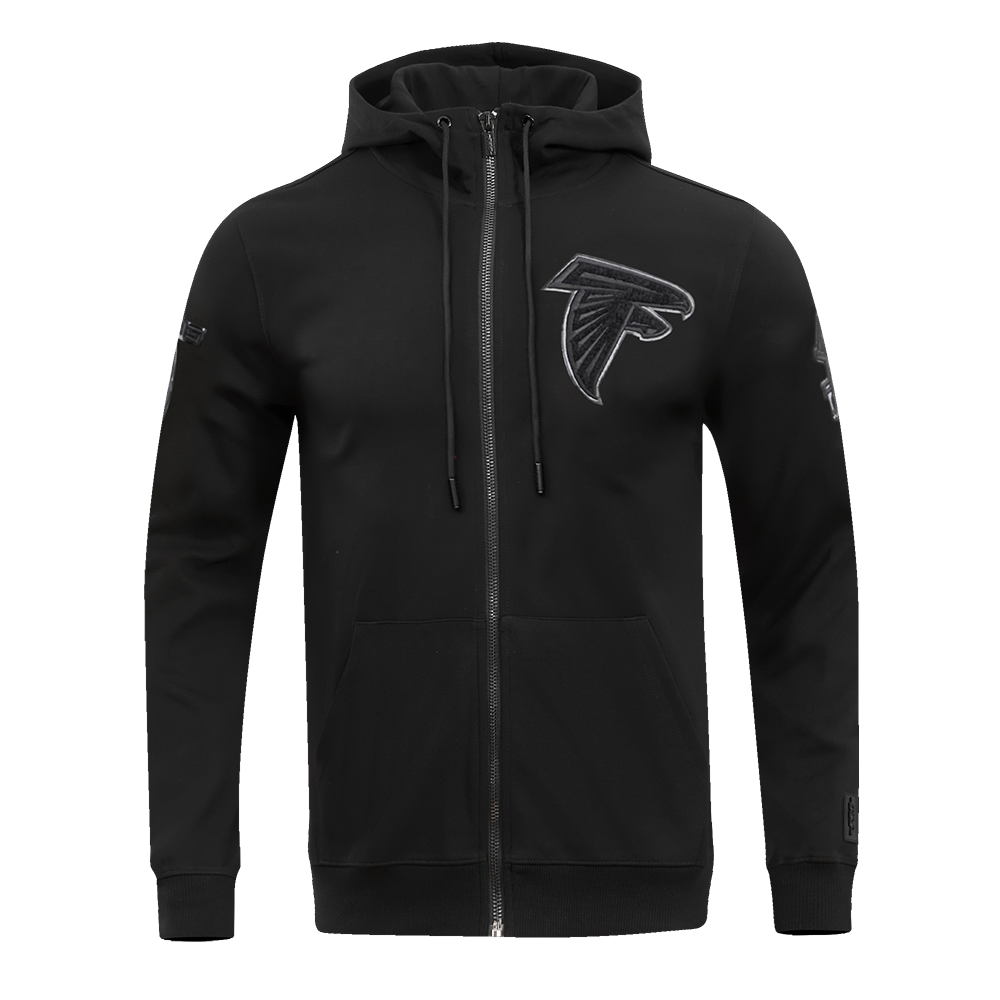 NFL ATLANTA FALCONS TRIPLE BLACK SATIN JACKET (TRIPLE BLACK)