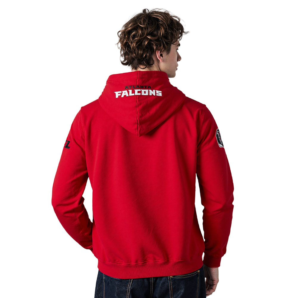 NFL ATLANTA FALCONS OLD ENGLISH MEN'S PO HOODIE (RED)