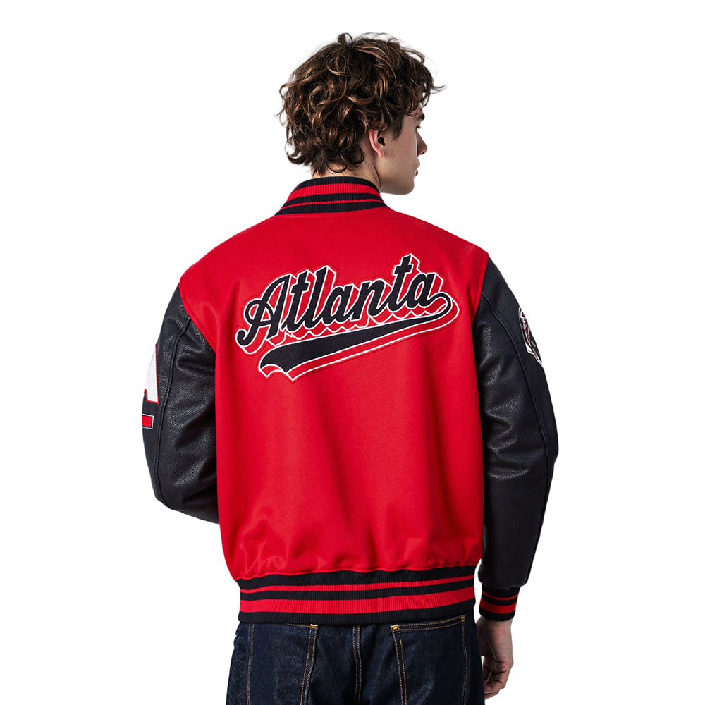NFL ATLANTA FALCONS SCRIPT TAIL MEN'S RIB WOOL VARSITY (RED/BLACK)