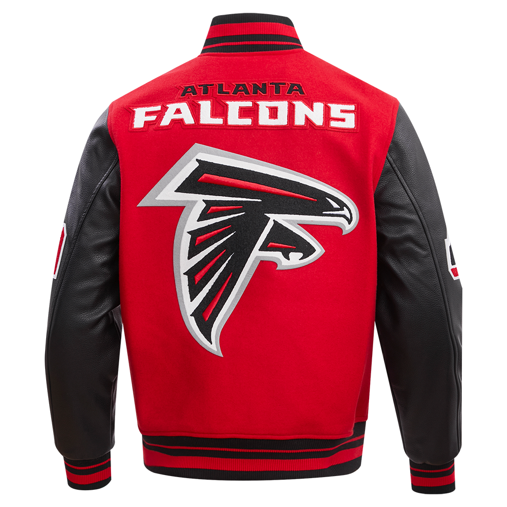 NFL ATLANTA FALCONS MASHUP MEN'S RIB WOOL VARSITY JACKET (RED/BLACK) – Pro  Standard