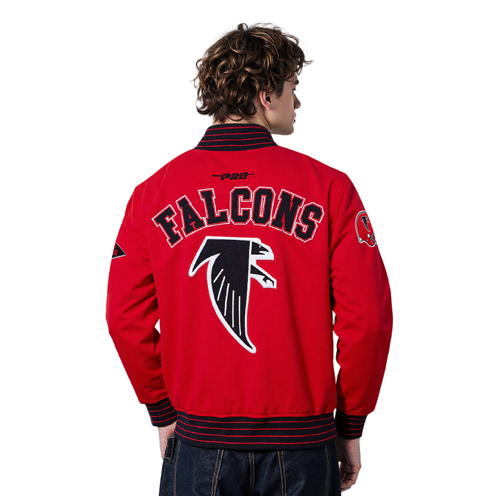 NFL ATLANTA FALCONS PRO GAME DAY MEN'S RETRO JACKET (RED/BLACK/WHITE)