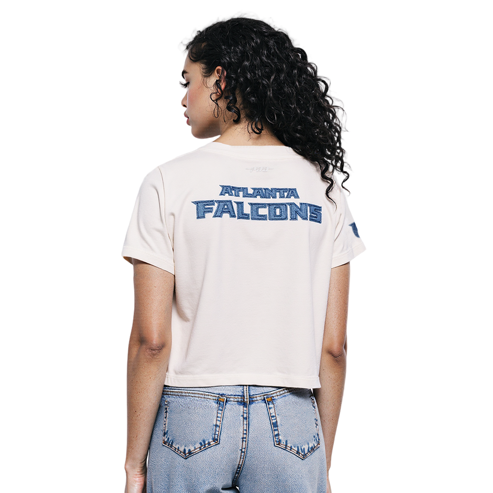 NFL ATLANTA FALCONS VARSITY BLUES WOMEN'S  SJ BOXY TEE (LINEN)