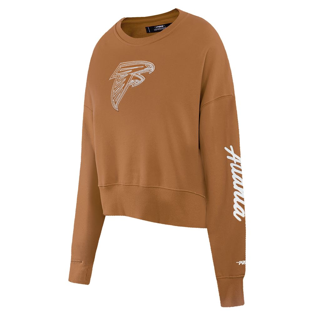 NFL ATLANTA FALCONS PAINT THE CITY WOMEN'S FLC CREWNECK (CLAY BROWN)