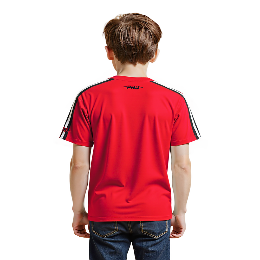 NFL ATLANTA FALCONS RETRO CLASSIC LITTLE BOYS SHORT SLEEVE TAPING TEE (RED/BLACK)