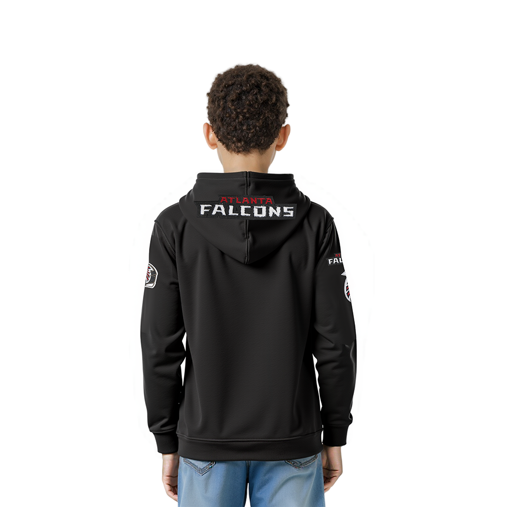 NFL ATLANTA FALCONS CLASSIC TODDLER BOYS FLEECE FULL ZIP HOODIE (BLACK)