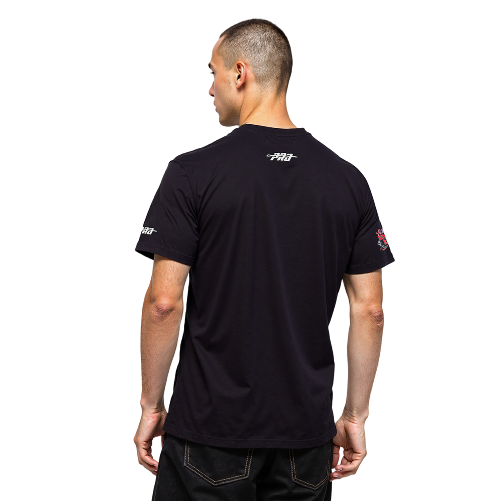 NFL BUFFALO BILLS REBEL ATHLETICS STACKED LOGO MEN'S SJ TEE (BLACK)