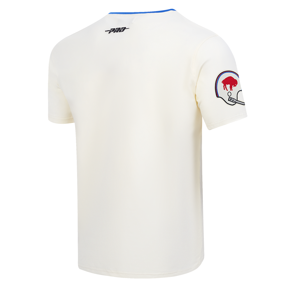 NFL BUFFALO BILLS MODERN ORIGINALS MEN'S RINGER TEE (EGGSHELL/ROYAL BLUE)