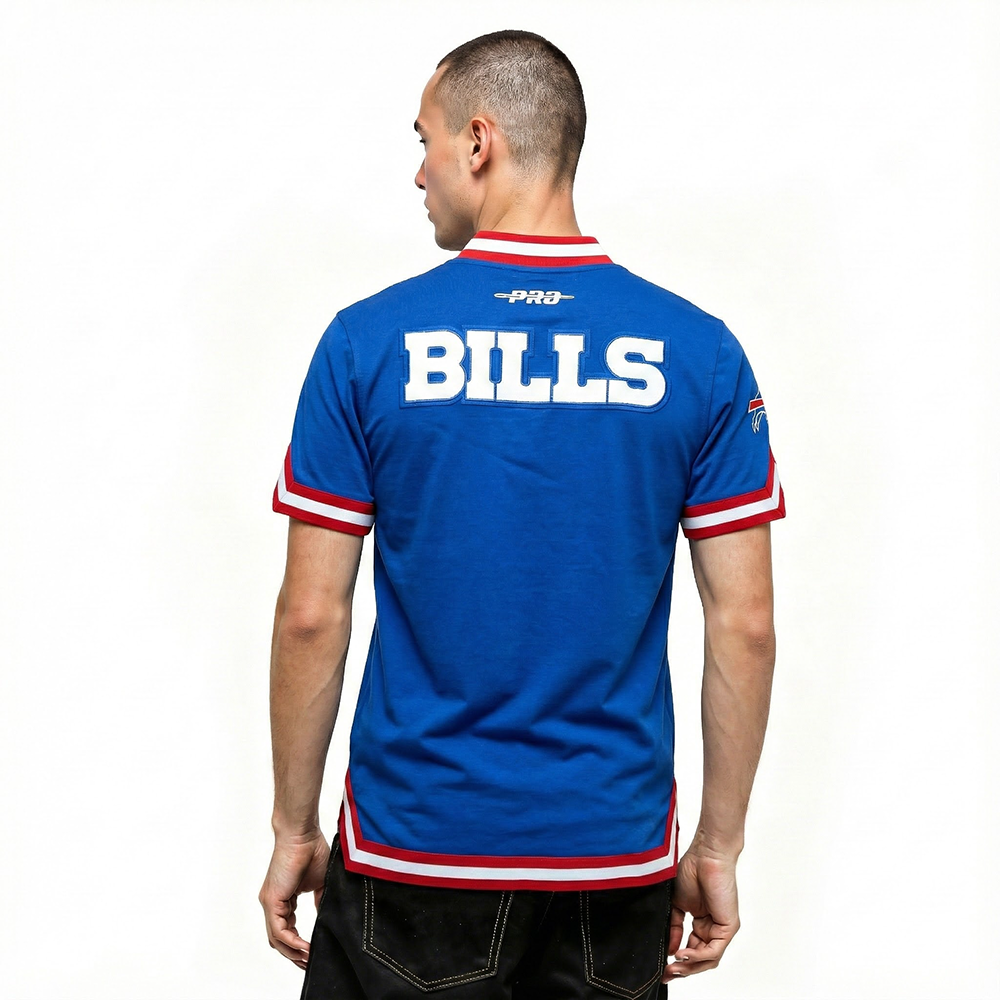 NFL BUFFALO BILLS JOSH ALLEN #17 CLASSIC PNN MEN'S DK WARM UP JACKET (ROYAL BLUE/RED)