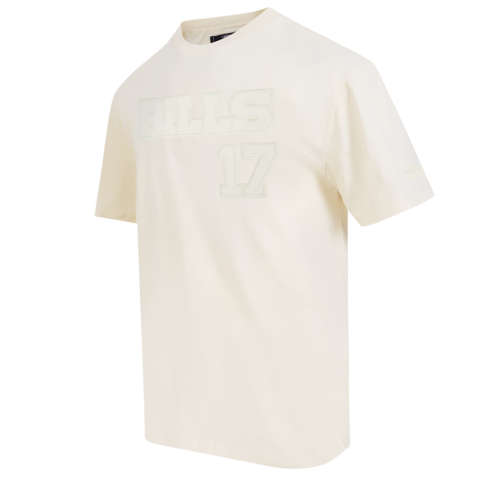 NFL BUFFALO BILLS JOSH ALLEN #17 NEUTRAL PNN MEN'S CJ DROP SHOULDER TEE (EGGSHELL)