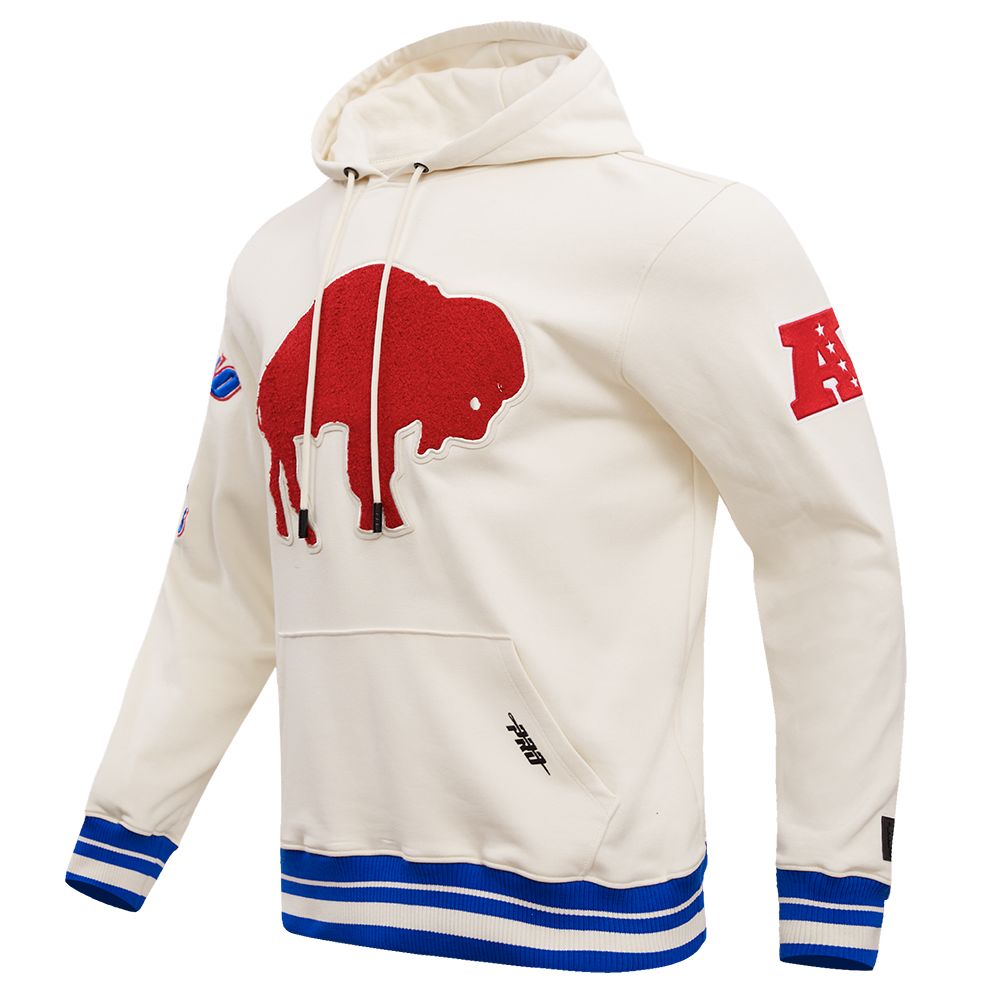 NFL BUFFALO BILLS RETRO CLASSIC MEN S PO HOODIE EGGSHELL ROYAL BLUE Pro Standard