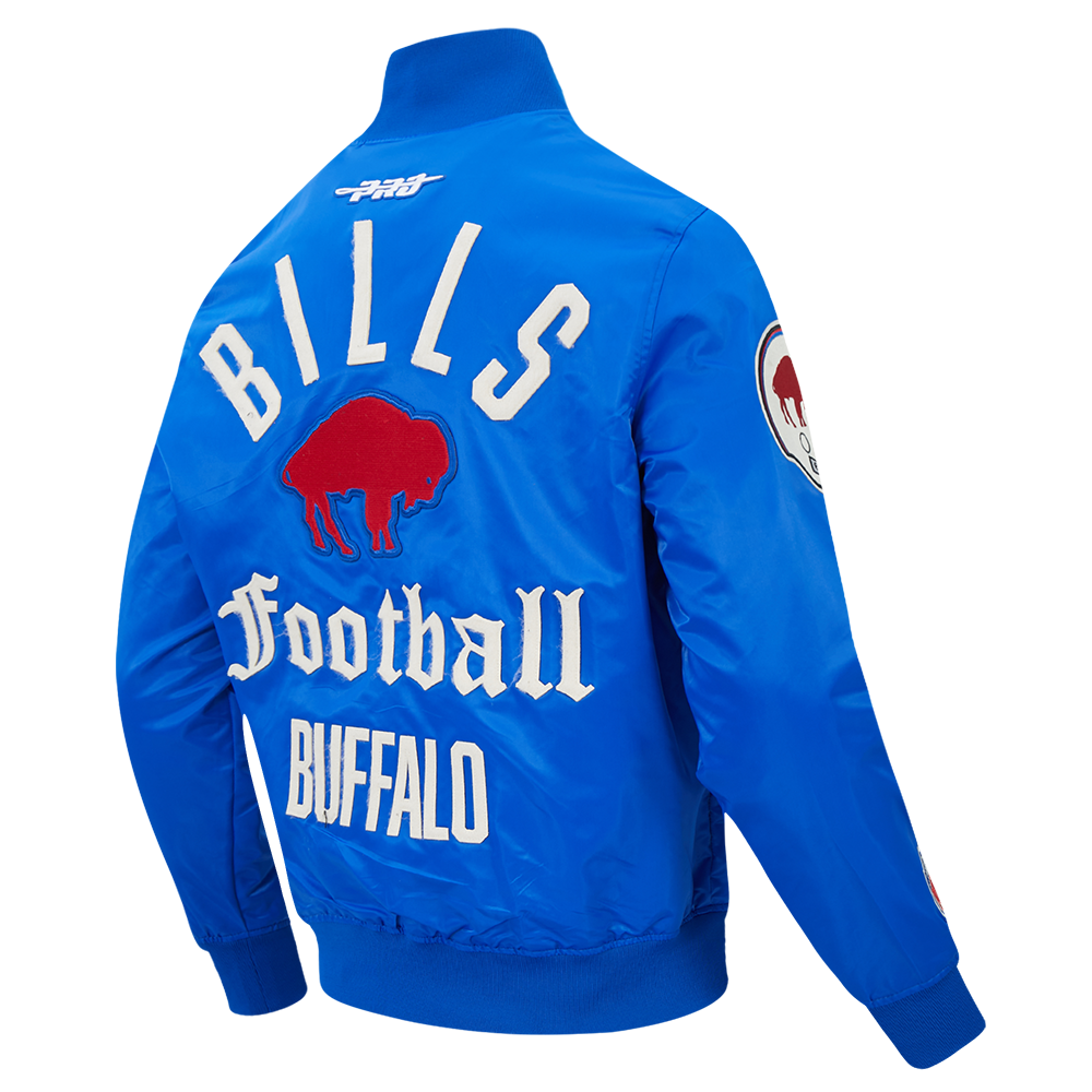 NFL BUFFALO BILLS MODERN ORIGINALS MEN'S SATIN JACKET (ROYAL BLUE)