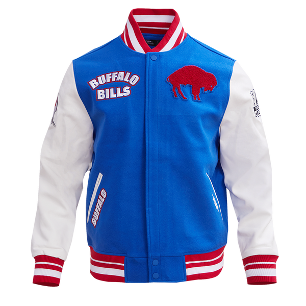 buffalo bills leather bomber jacket