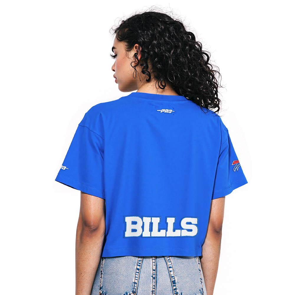 NFL BUFFALO BILLS JOSH ALLEN #17 CLASSIC PNN WOMEN'S SJ BOXY TEE (ROYAL BLUE)