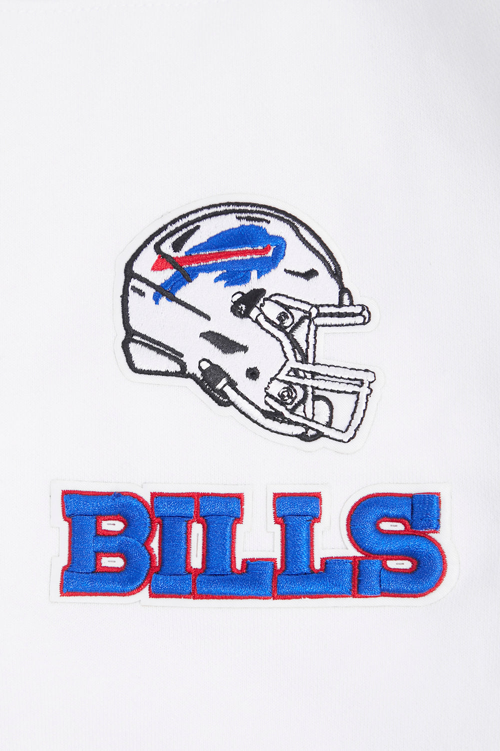 NFL BUFFALO BILLS CLASSIC FLEECE CROPPED PULLOVER HOODIE (WHITE)