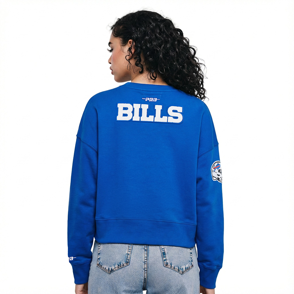 NFL BUFFALO BILLS JOSH ALLEN #17 CLASSIC PNN WOMEN'S FLC CREWNECK (ROYAL BLUE)
