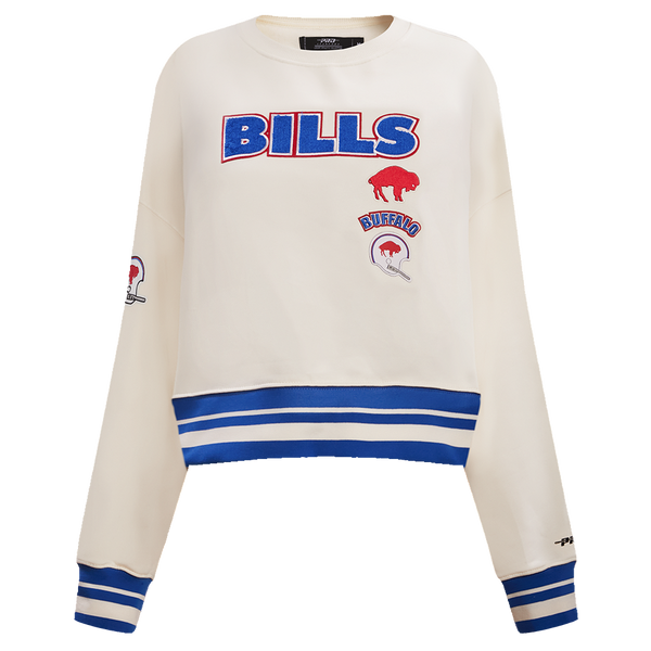 BUFFALO BILLS RETRO CLASSIC FLC PO HOODIE (EGGSHELL/ ROYAL BLUE