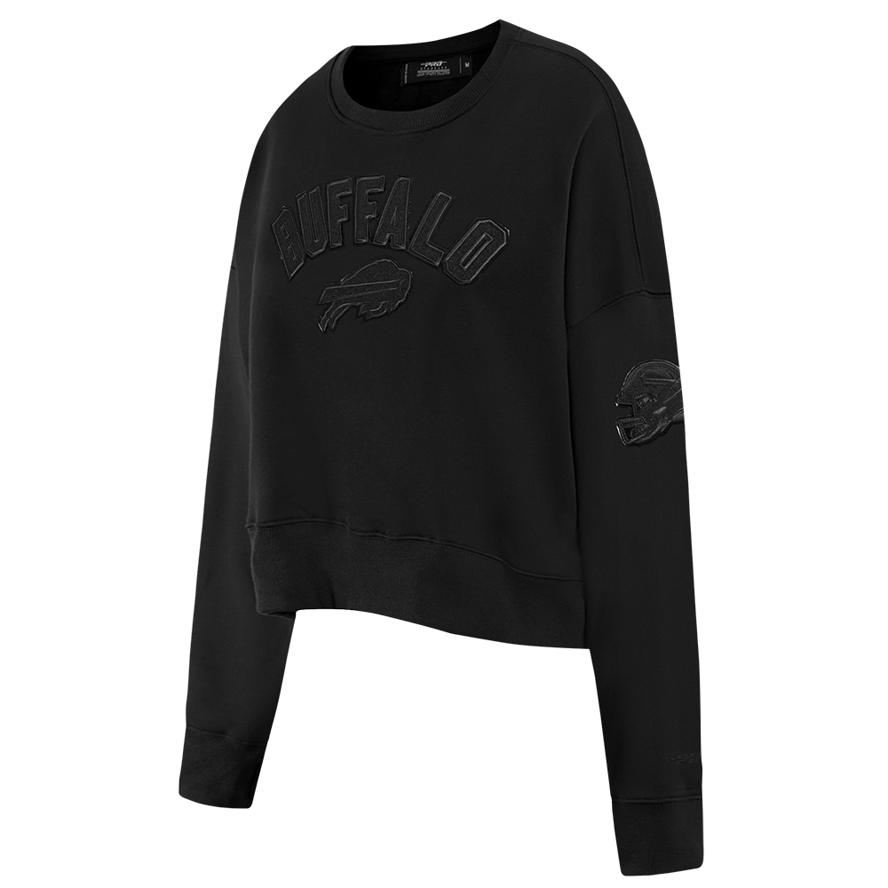 NFL BUFFALO BILLS TRIPLE BLACK WOMEN'S FLC CREWNECK (TRIPLE BLACK WOMEN'S)
