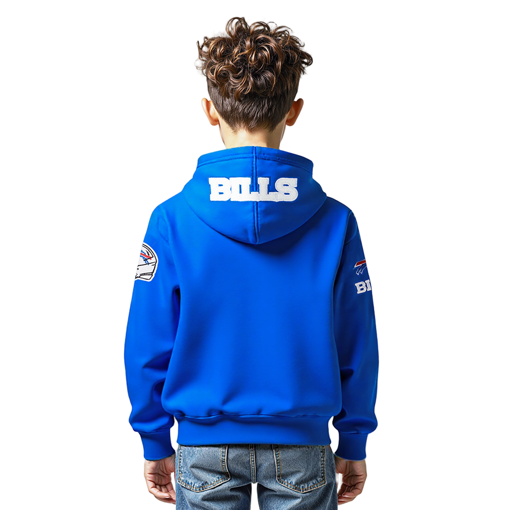NFL BUFFALO BILLS CLASSIC LITTLE BOYS FLEECE PULLOVER HOODIE (ROYAL BLUE)