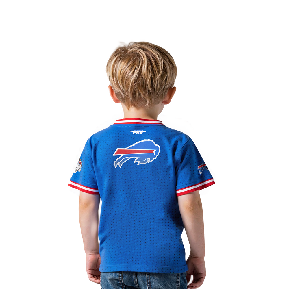 NFL BUFFALO BILLS CLASSIC TODDLER BOYS SHORT SLEEVE MESH TEE (ROYAL BLUE/RED)