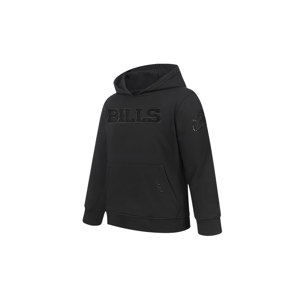 NFL BUFFALO BILLS TRIPLE BLACK TODDLER BOYS FLEECE PULLOVER HOODIE (BLACK)