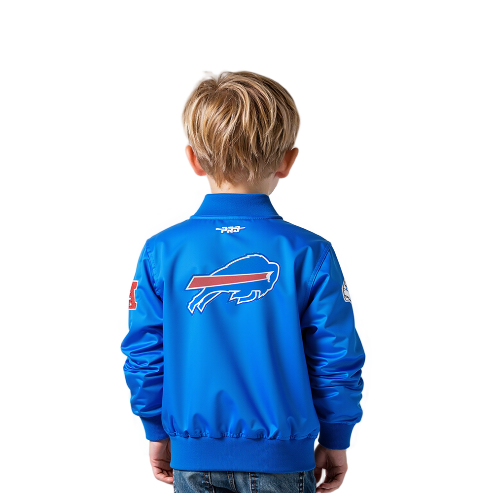 NFL BUFFALO BILLS CLASSIC TODDLER BOYS SATIN JACKET (ROYAL BLUE)
