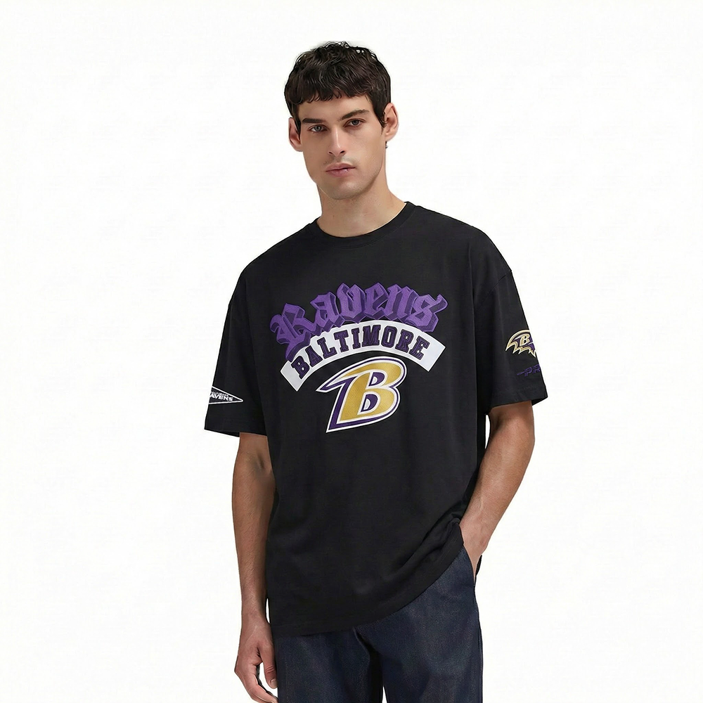 NFL BALTIMORE RAVENS BEST OF MEN'S CJ DROP SHOULDER TEE (BLACK)