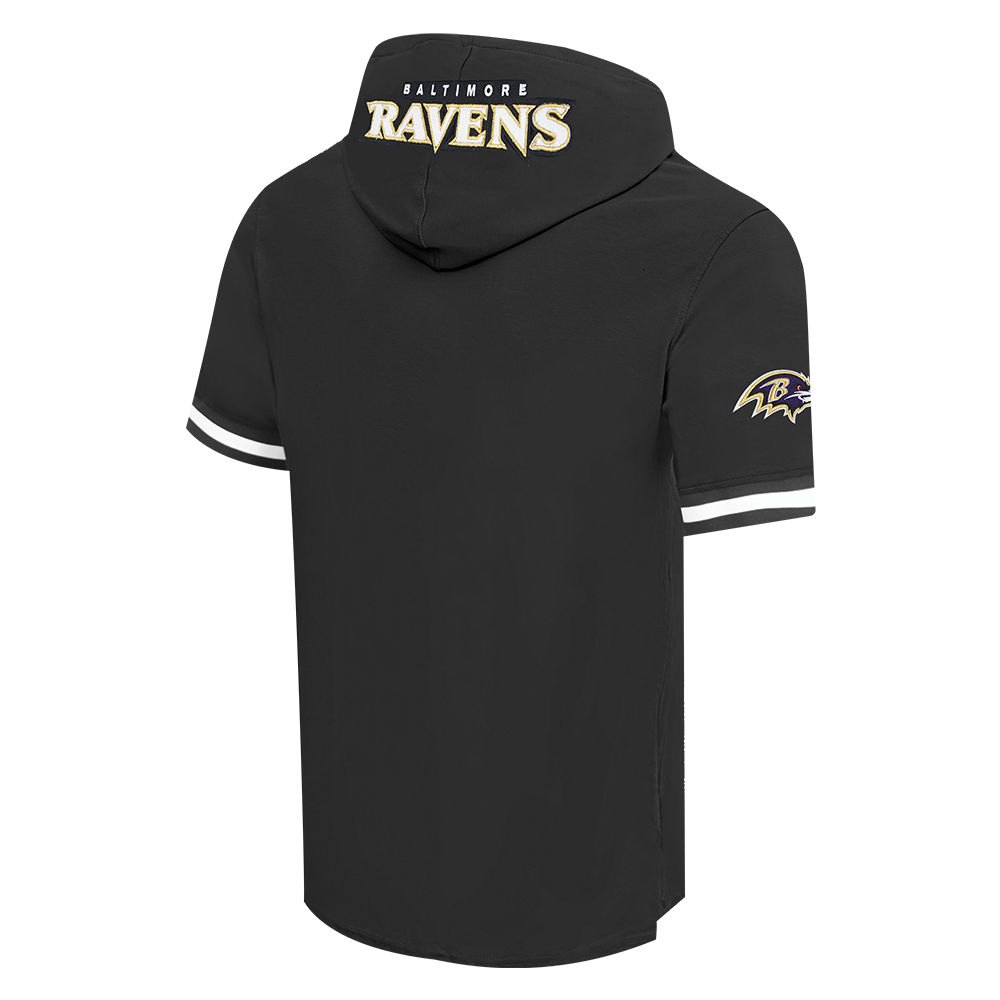 NFL BALTIMORE RAVENS LAMAR JACKSON #8 CLASSIC PNN MEN'S SS PO HOODIE (BLACK)