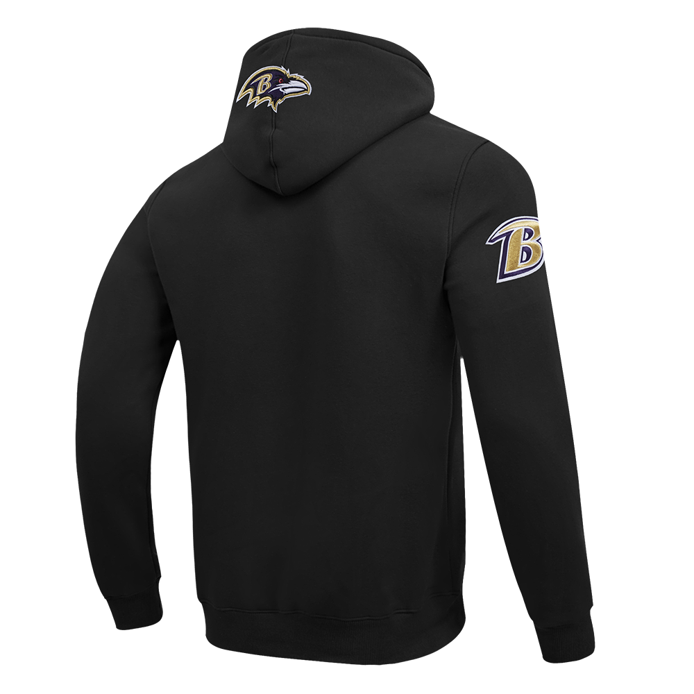NFL BALTIMORE RAVENS CITY ARCH MEN'S FLC PO HOODIE (BLACK)