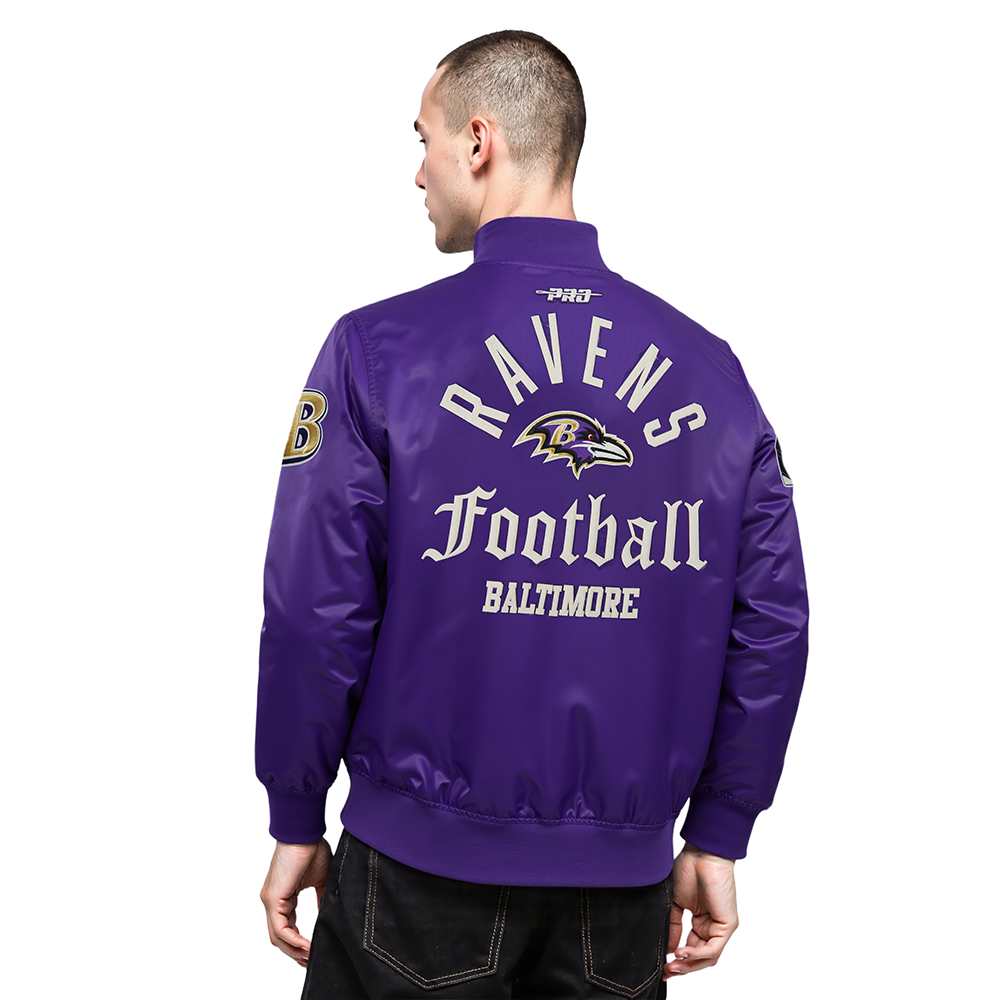 NFL BALTIMORE RAVENS MODERN ORIGINALS MEN'S SATIN JACKET (Purple)