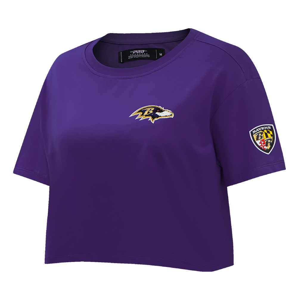 NFL BALTIMORE RAVENS CLASSIC WOMEN'S SINGLE JERSEY BOXY TEE (PURPLE)
