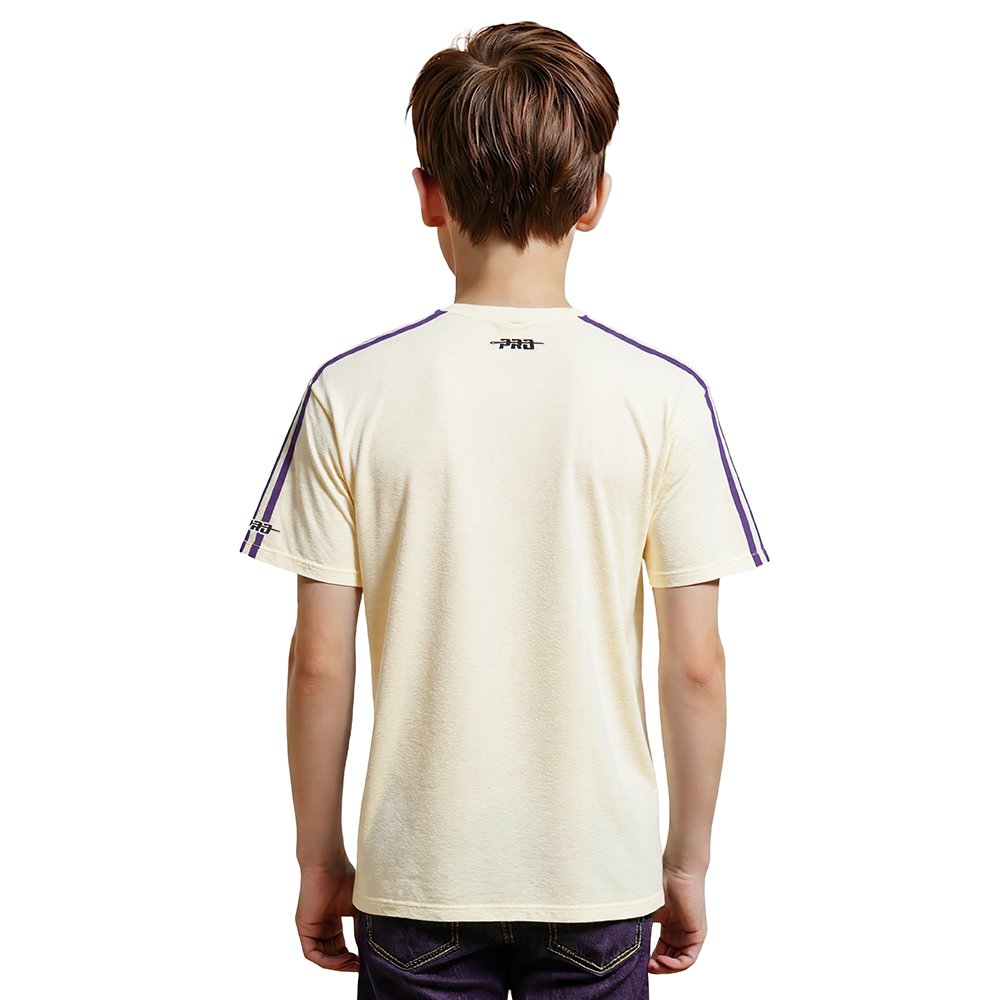 NFL BALTIMORE RAVENS RETRO CLASSIC BIG BOY'S SS TAPING TEE (EGGSHELL/ PURPLE)