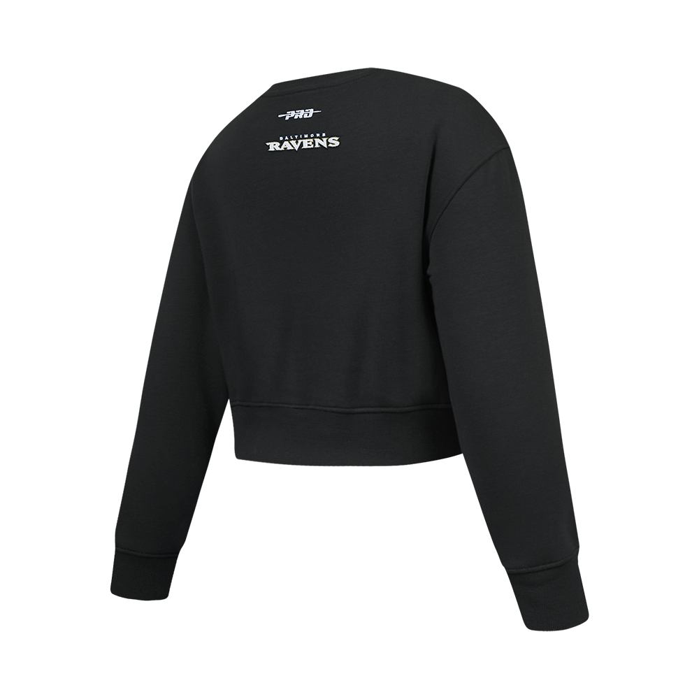 NFL BALTIMORE RAVENS CLASSIC BIG GIRL'S FLC CREWNECK (BLACK)