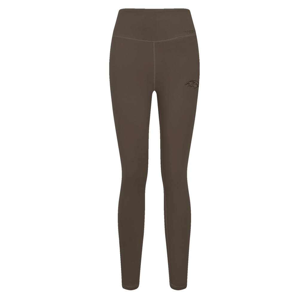 NFL BALTIMORE RAVENS NEUTRAL HIGH WAIST JERSEY LEGGING (DARK TAUPE)