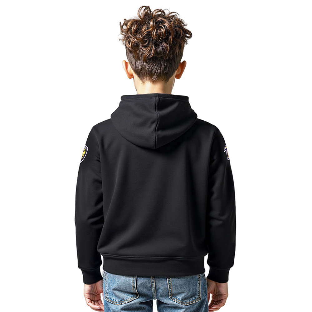 NFL BALTIMORE RAVENS CLASSIC LITTLE BOYS FLEECE PULLOVER HOODIE (BLACK)