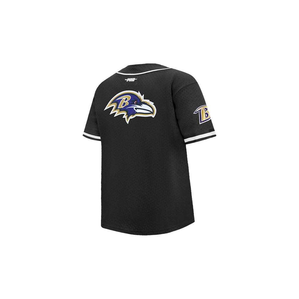 NFL BALTIMORE RAVENS CLASSIC TODDLER BOY'S MESH BUTTON DOWN SHIRT (BLACK)
