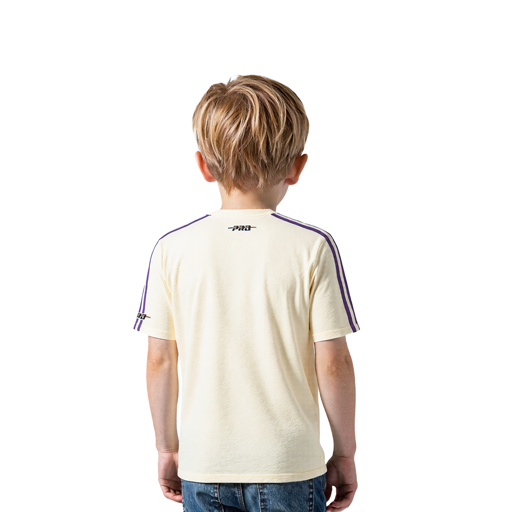 NFL BALTIMORE RAVENS RETRO CLASSIC TODDLER BOY'S SS TAPING TEE (EGGSHELL/ PURPLE)
