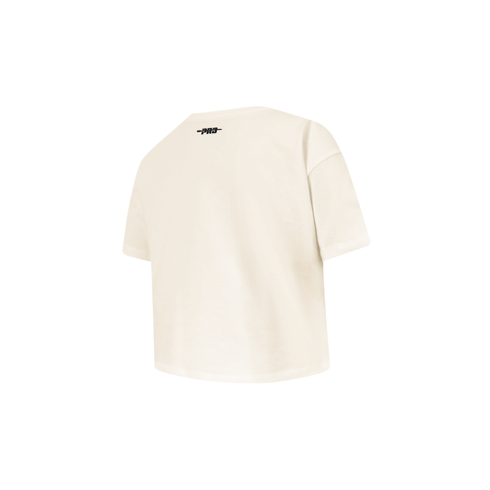 NFL BALTIMORE RAVENS RETRO CLASSIC TODDLER GIRL'S SS BOXY TEE (EGGSHELL)