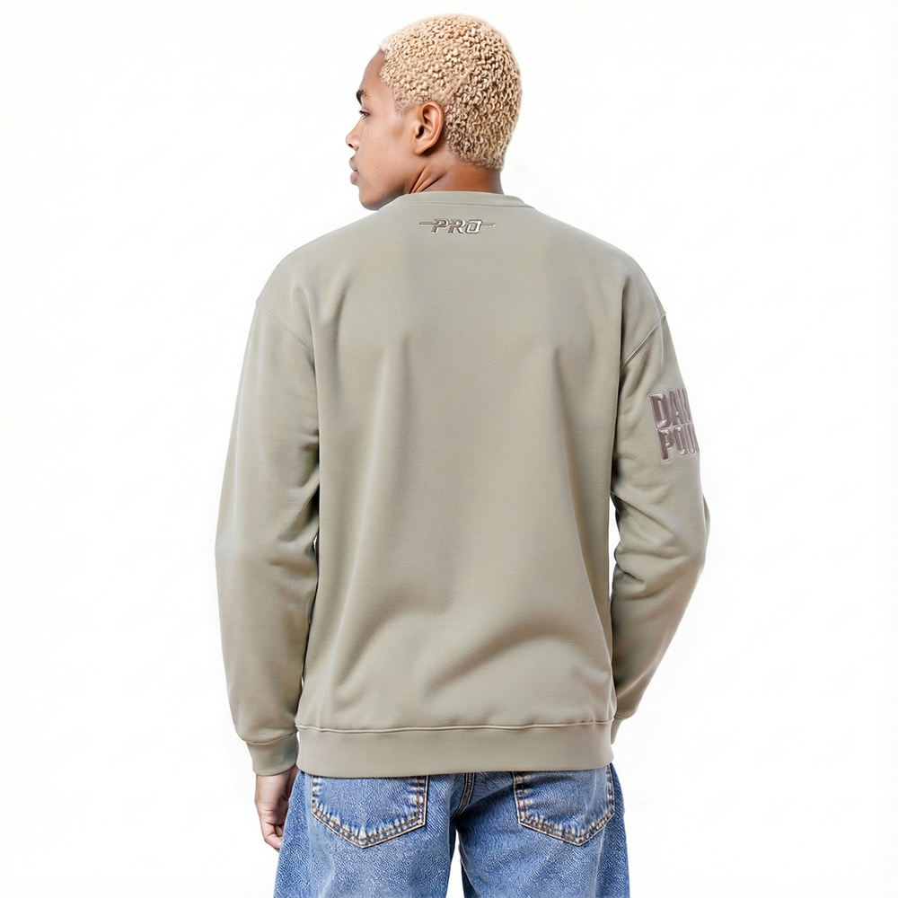 NFL CLEVELAND BROWNS NEUTRAL MEN'S DROP SHOULDER FLC CREWNECK (TAUPE)