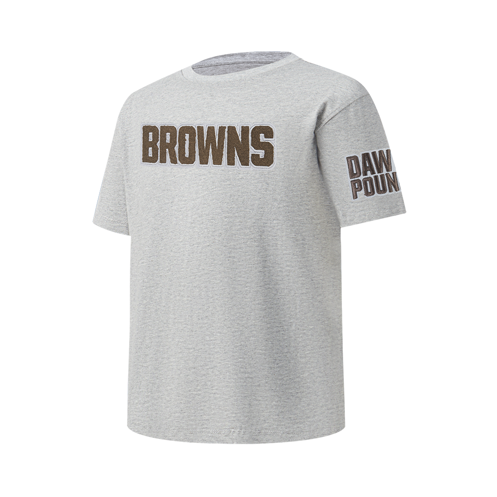 NFL CLEVELAND BROWNS CLASSIC BIG BOY'S SJ TEE (HEATHER GREY)
