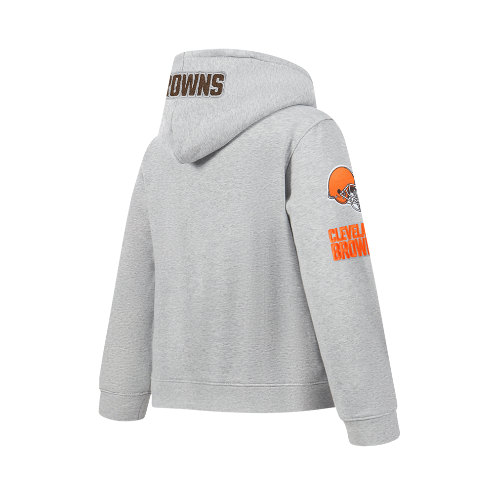 NFL CLEVELAND BROWNS CLASSIC BIG BOY'S FLC PO HOODIE (HEATHER GREY)