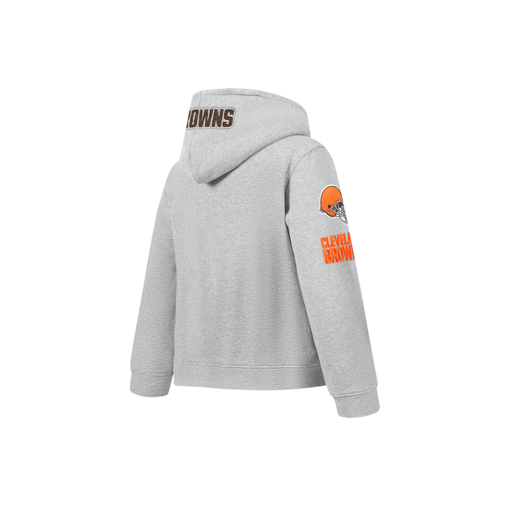 NFL CLEVELAND BROWNS CLASSIC LITTLE BOY'S FLC PO HOODIE (HEATHER GREY)