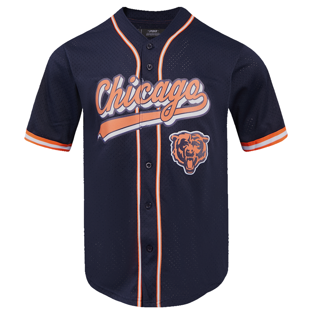 NFL CHICAGO BEARS MODERN ORIGINALS MEN'S RIB WOOL VARSITY JACKET (EGGSHELL/ MIDNIGHT NAVY)