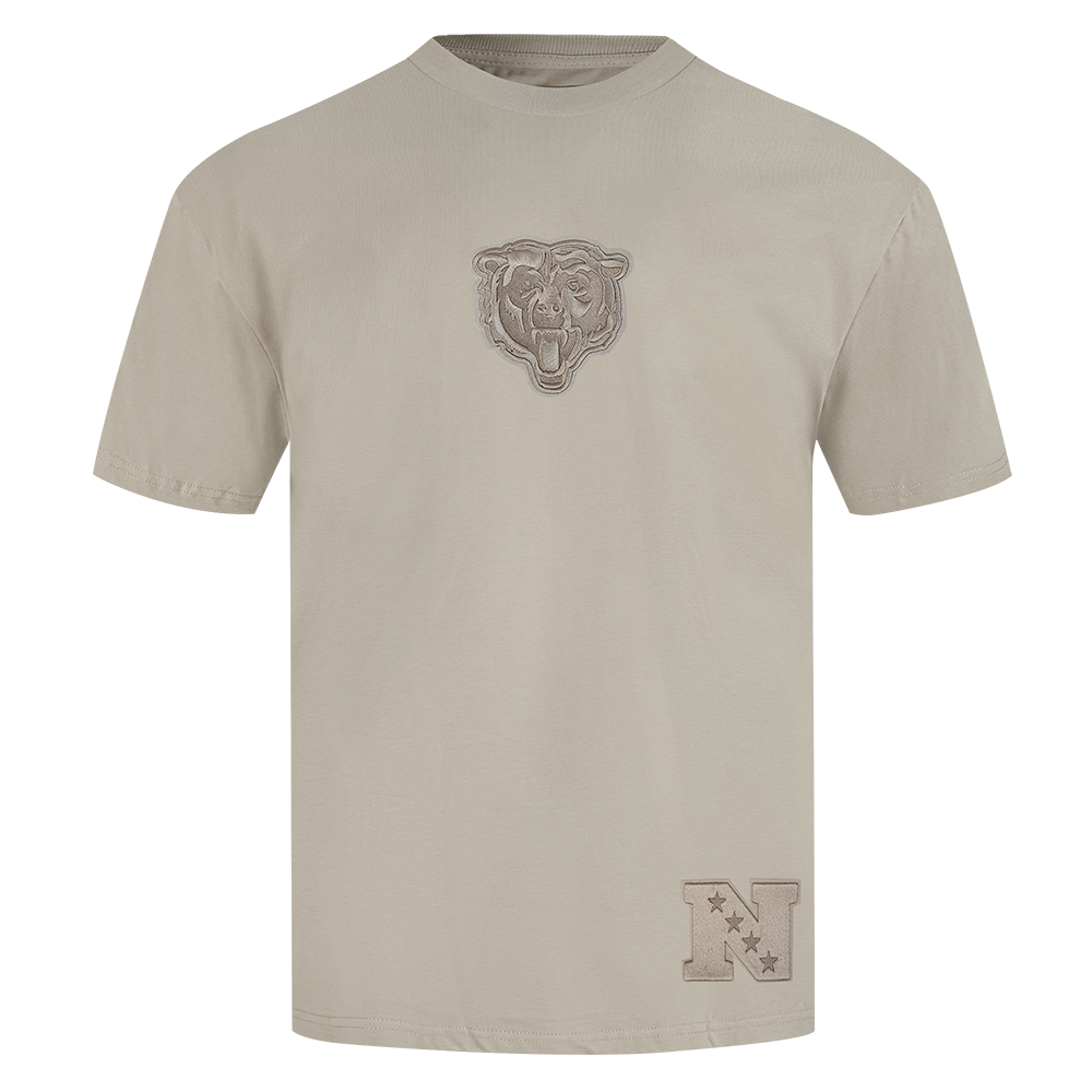 NFL CHICAGO BEARS WINGSPAN MEN'S CJ DROP SHOULDER TEE (TAUPE)