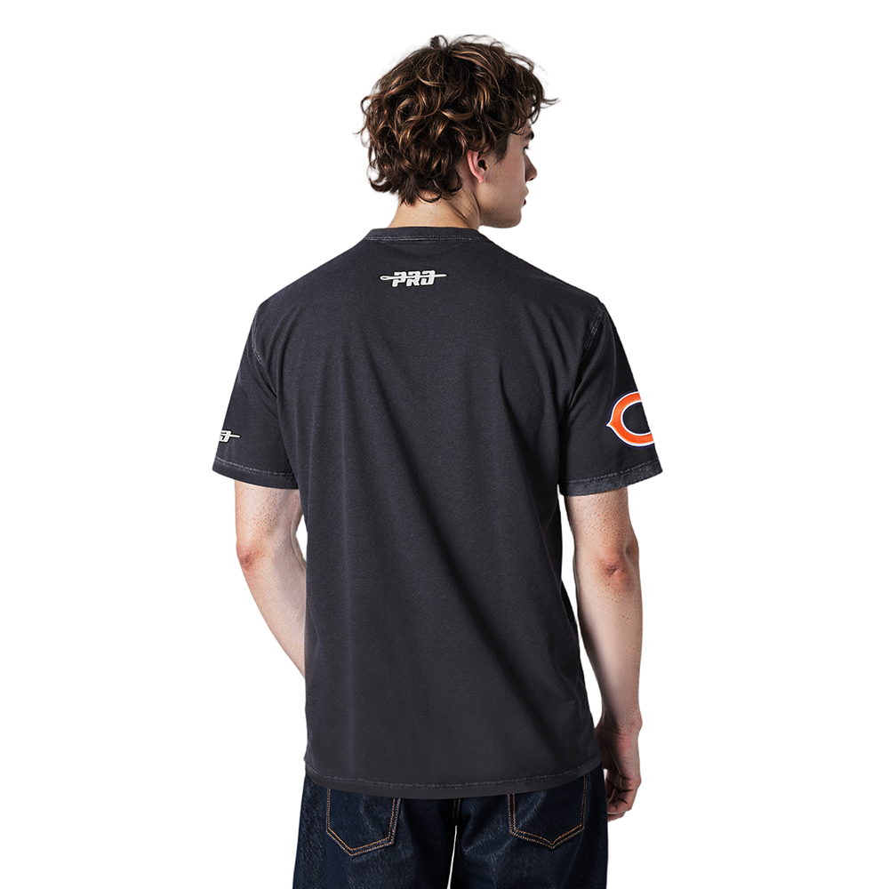 NFL CHICAGO BEARS CHROME MEN'S CJ DROP SHOULDER TEE (WASHED BLACK)