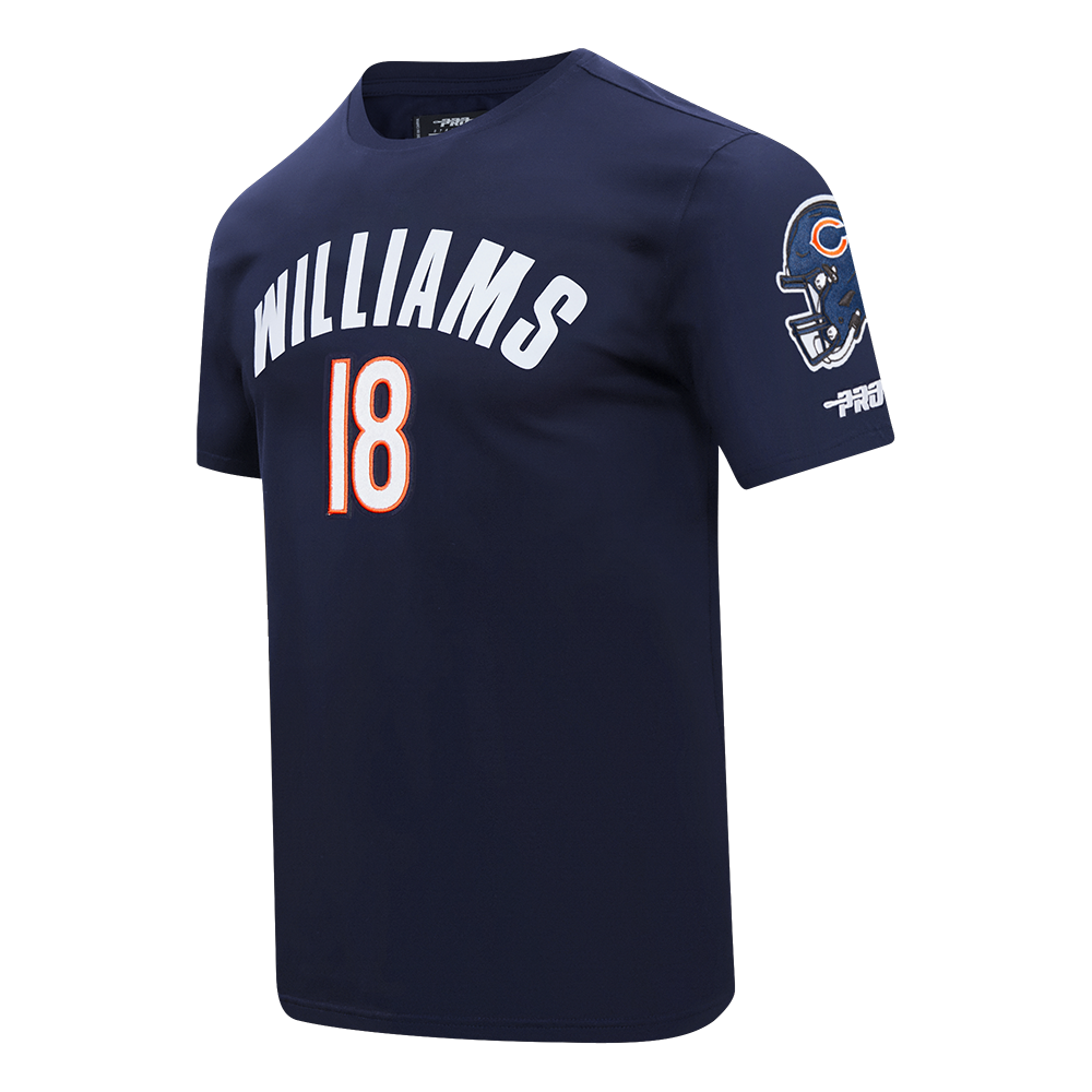 NFL CHICAGO BEARS CALEB WILLIAMS #18 CLASSIC PNN MEN'S SJ TEE (MIDNIGHT NAVY)