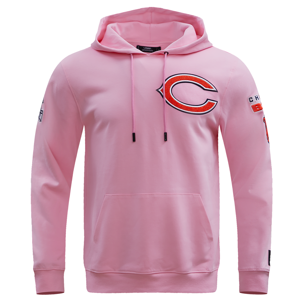 NFL CHICAGO BEARS CLASSIC CHENILLE MEN'S PO HOODIE (PINK)